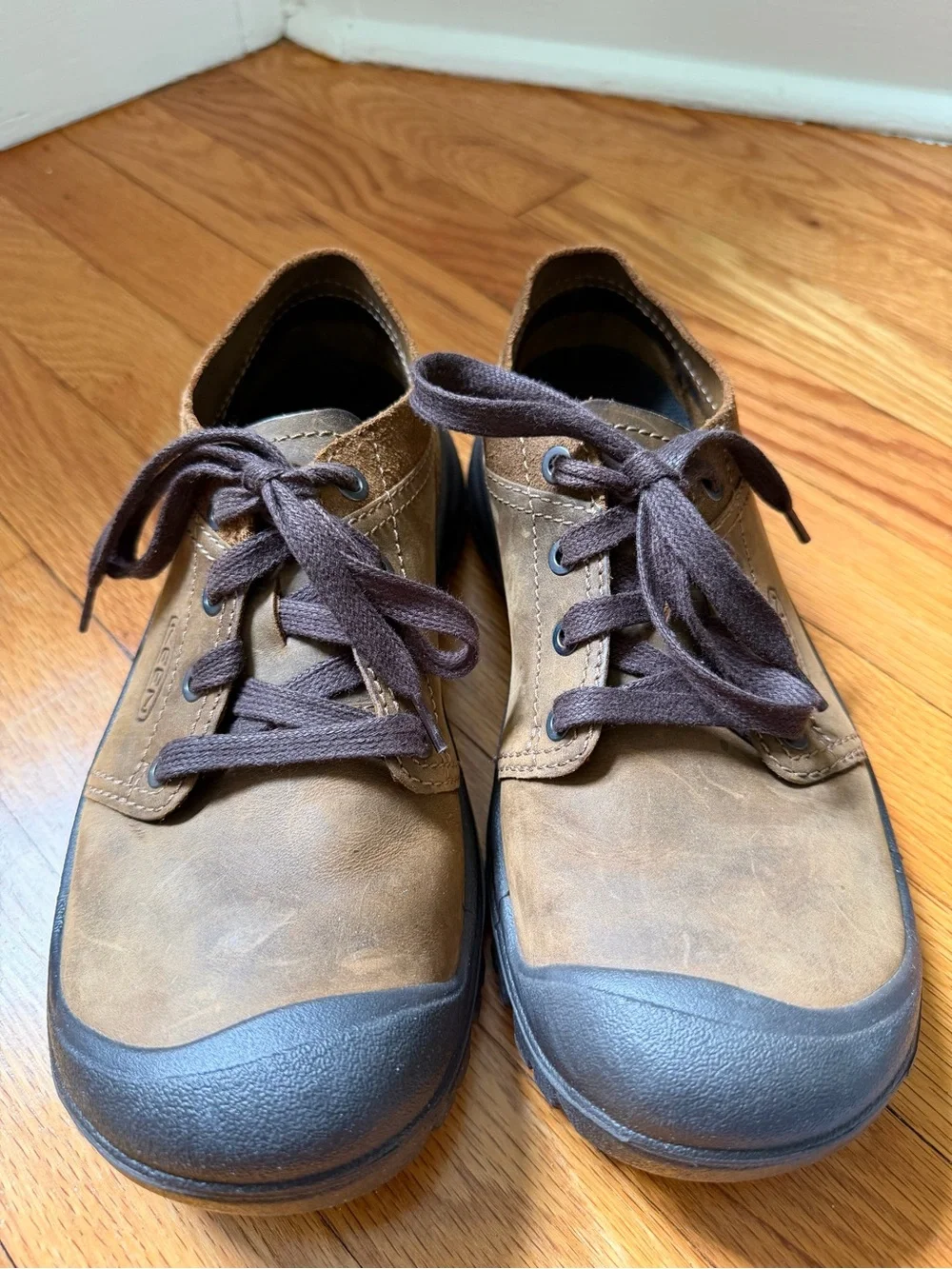 KEEN Men's Grayson Oxford Brown Leather Comfort Shoes Size 7